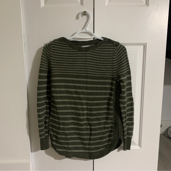 REITMANS Green Striped Sweater Sz-XS - Picture 2 of 7